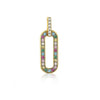 Sterling Silver Cubic Zirconia Necklace - 925 Silver 14ct Gold Plated Multi Col CZ Set Pendant - by Hearts Forever Jewellers