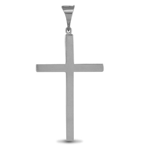 Sterling Silver Necklace - 925 Sterling Silver Solid Stamped Cross - by Hearts Forever Jewellers