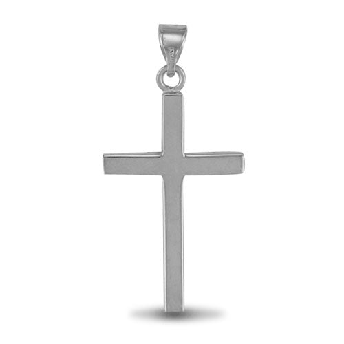 Sterling Silver Necklace - 925 Sterling Silver Solid Stamped Cross - by Hearts Forever Jewellers