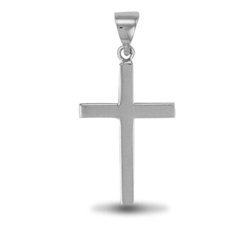 Sterling Silver Necklace - 925 Silver Solid Stamped Cross - by Hearts Forever Jewellers