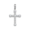 Sterling Silver Cubic Zirconia Necklace - CZ Set Cluster Cross - by Hearts Forever Jewellers