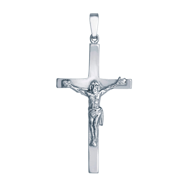 Sterling Silver Necklace - 925 Silver Stamped Crucifix - by Hearts Forever Jewellers