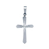 Sterling Silver Diamond Necklace - 925 Silver Stamped Diamond Cut Cross - by Hearts Forever Jewellers