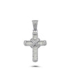Sterling Silver Cubic Zirconia Necklace - 925 Silver CZ Brilliant and Baguette Cut Cross - by Hearts Forever Jewellers