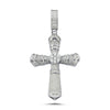 Sterling Silver Cubic Zirconia Necklace - 925 Silver Large CZ Brilliant Cut Cross - by Hearts Forever Jewellers