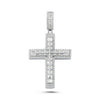 Sterling Silver Cubic Zirconia Necklace - 925 Silver Large CZ Brilliant and Baguette Cut Cross - by Hearts Forever Jewellers