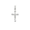 Sterling Silver Cubic Zirconia Necklace - 925 Silver Large CZ Brilliant Cut Cross - by Hearts Forever Jewellers