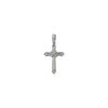 Sterling Silver Cubic Zirconia Necklace - 925 Silver Large CZ Brilliant Cut Cross - by Hearts Forever Jewellers