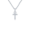 Sterling Silver Cubic Zirconia Necklace - 925 Silver Anc Style Baguette CZ Set Cross - by Hearts Forever Jewellers