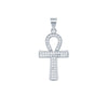 Sterling Silver Cubic Zirconia Necklace - 925 Silver CZ Set Anc Style Cross - by Hearts Forever Jewellers