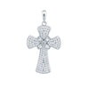 Sterling Silver Cubic Zirconia Necklace - 925 Silver CZ Set Cross - by Hearts Forever Jewellers