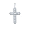 Sterling Silver Cubic Zirconia Necklace - 925 Silver CZ Set Cross - by Hearts Forever Jewellers