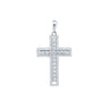 Sterling Silver Cubic Zirconia Necklace - 925 Silver CZ Set Cross - by Hearts Forever Jewellers