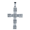 Sterling Silver Cubic Zirconia Necklace - 925 Silver Rhodium Plated CZ Set Cross - by Hearts Forever Jewellers