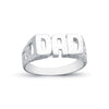 Sterling Silver Ring - 925 Silver Dad Ring Curb Shoulders - by Hearts Forever Jewellers