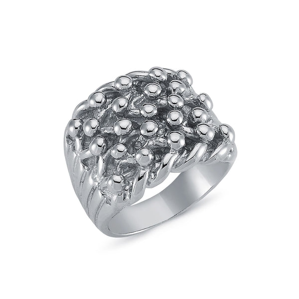 Sterling Silver Ring - 925 Silver Five Row Keeper Ring - by Hearts Forever Jewellers