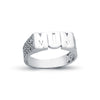 Sterling Silver Ring - 925 Silver Mum Ring Filligree Shoulders - by Hearts Forever Jewellers