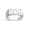 Sterling Silver Ring - 925 Silver Mum Ring Curb Shoulders - by Hearts Forever Jewellers