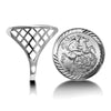 Sterling Silver Ring - 925 Silver Full St George Ring - by Hearts Forever Jewellers