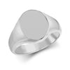 925 Silver Oval Polished Signet Ring