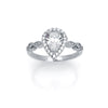 925 Silver CZ Pear Shape Ring