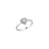 925 Silver CZ Pear Shape Ring