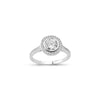925 Silver CZ Halo Ring