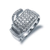 925 Silver CZ Set Boxing Glove Ring