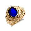 925 Silver Blue Stone College Ring