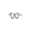 925 Silver Rhodium CZ Set Dress Ring