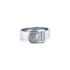 925 Silver Rhodium CZ Set Buckle Ring