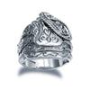 925 Sterling Silver hand finished heavy weight saddle ring