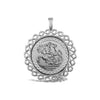 925 Silver Full Sovereign Size Pendant Mount Rope Edge