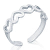 925 Silver Heart Toe Ring