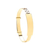 Bracelet - Y/G D/C Expandable ID Baby Bangle - by Hearts Forever Jewellers