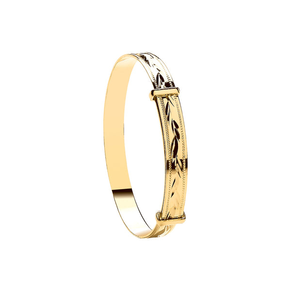 Bracelet - Y/G D/C Expandable Baby Bangle - by Hearts Forever Jewellers