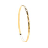 Bracelet - Y/G 3mm D/C D - Shaped Slave Bangle - by Hearts Forever Jewellers
