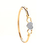Cubic Zirconia Bracelet - Y/G Three Hearts, Cz Baby Bangle - by Hearts Forever Jewellers