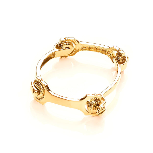 Bracelet - Y/G Solid 4 Piece Bone Baby Bangle - by Hearts Forever Jewellers