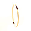 Bracelet - Y/G 3mm Plain D-shape Ladies Bangle - by Hearts Forever Jewellers
