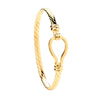 Bracelet - Y/G Hook Ladies 4mm Bangle - by Hearts Forever Jewellers