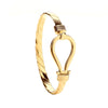Bracelet - Y/G Hook Gents 6.5mm Bangle - by Hearts Forever Jewellers