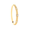 Cubic Zirconia Bracelet - Y/G Panther Link CZ Ladies Bangle - by Hearts Forever Jewellers