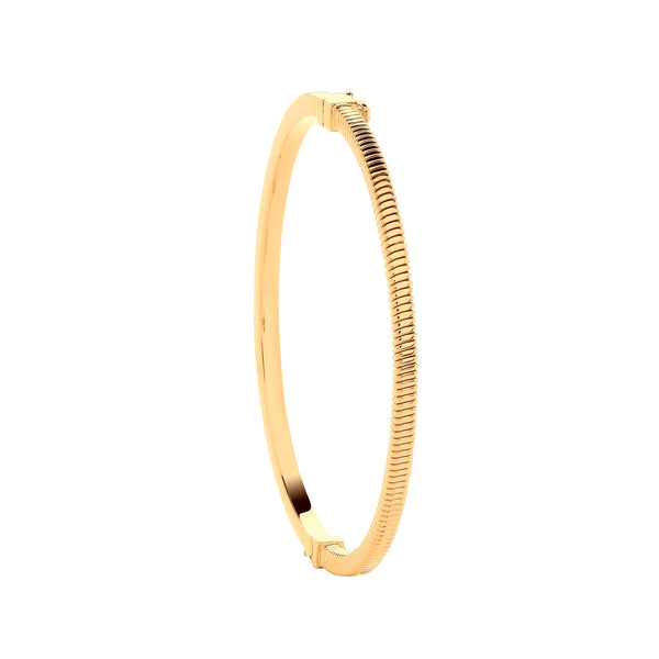 Bracelet - Y/G Snake Style Ladies Bangle - by Hearts Forever Jewellers