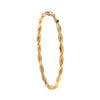 Bracelet - Y/G Plain & D/C Twist Ladies Bangle - by Hearts Forever Jewellers