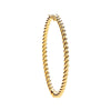 Bracelet - Y/G Hollow Twist 4.5mm Bangle - by Hearts Forever Jewellers