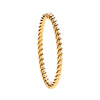 Bracelet - Y/G Hollow Twist 5.5mm Bangle - by Hearts Forever Jewellers