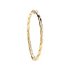 Bracelet - Y/G with W/G Glitter Stripe 4mm Twist Bangle - by Hearts Forever Jewellers