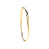 Bracelet - Y/G Plain & Twisted 4mm Twist Bangle - by Hearts Forever Jewellers
