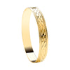 Bracelet - Y/G 10mm D/C Slave Wide Bangle - by Hearts Forever Jewellers